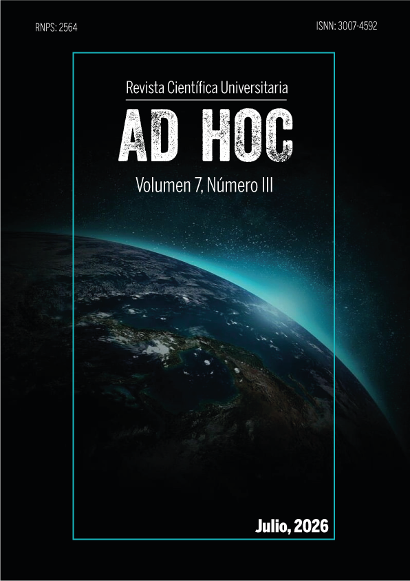 					Ver Vol. 7 Núm. 3 (2026): Vol. 7 Núm. 3 (2026): Vol. VII Núm. 3 (2026): (julio): Revista Científica Universitaria Ad Hoc
				